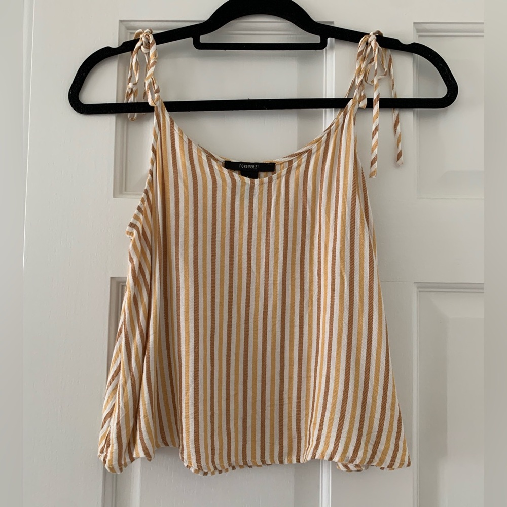 Forever 21 Women’s Tan and Yellow Tank